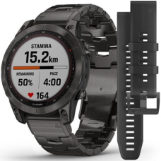 Garmin Fenix 7 Gps Sapphire Solar Carbon Gray DLC Titanium / Black Band